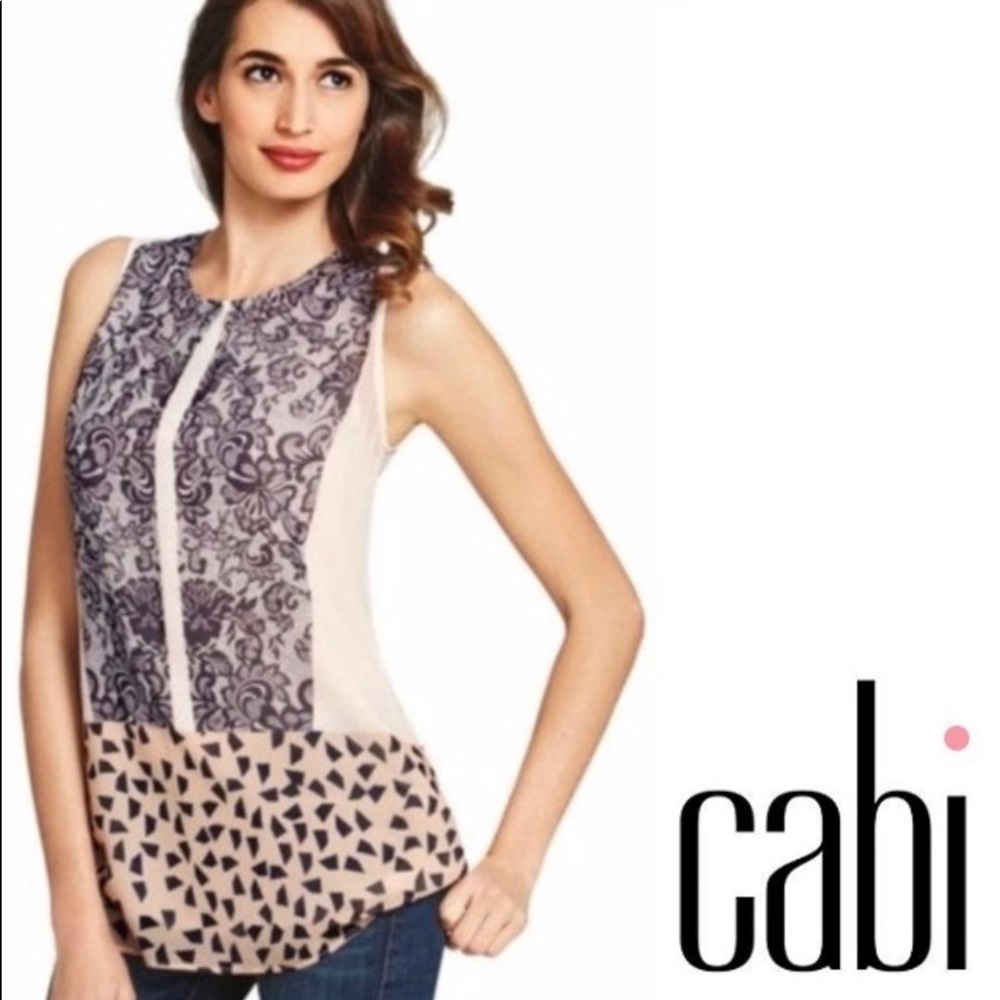 CAbi mixed print tank top